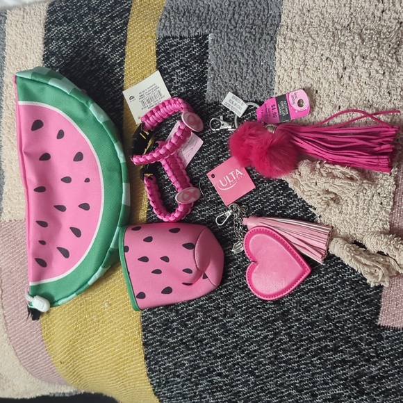 Ulta Beauty Handbags - 🍉 Breast Cancer Awareness Pink Ribbon Watermelon Fanny Pack Fun Pack!!!!